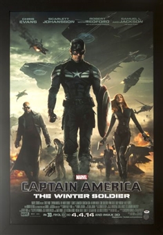 Stan Lee Signed & Framed Captain America Movie Poster